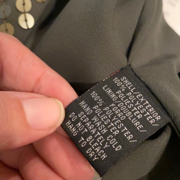 KENNETH COLE NY - NWT - sequin olive mini skirt, zipper - 12 - Picture 7 of 16